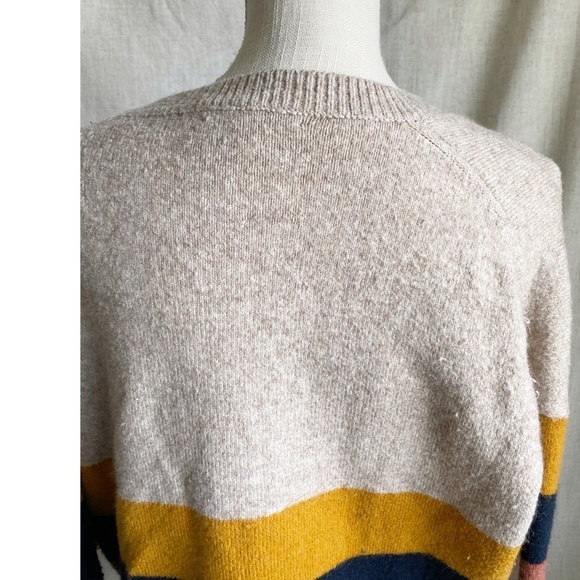 Madewell Kent Staunton Stripe Short Ex-Boyfriend Cardigan, size Medium - Picture 9 of 11